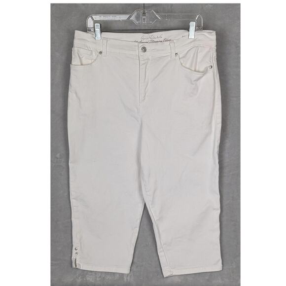 White womens cropped Jeans Sz 16P GVB Amanda Waist36"Inseam19' Hips43" Rise12" - Picture 1 of 7
